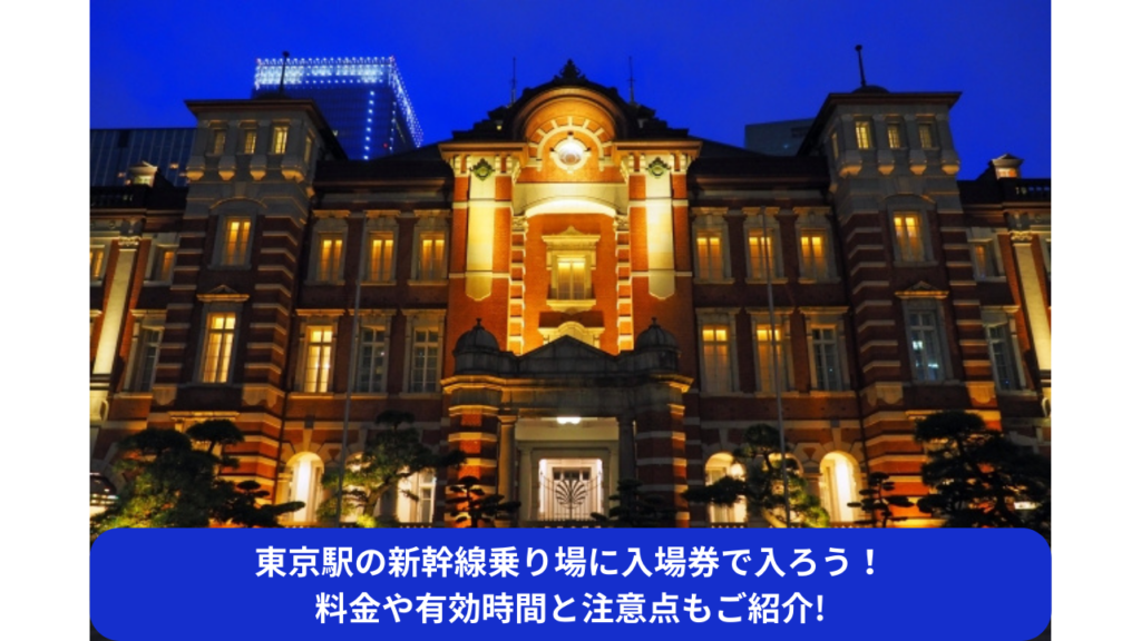 東京駅の新幹線乗り場に入場券で入ろう！料金や有効時間と注意点もご紹介!